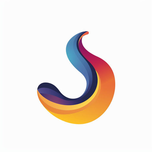 Abstract logo with fluid form representing adaptability