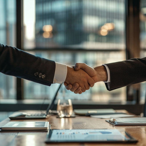 Deal sealed in a modern boardroom