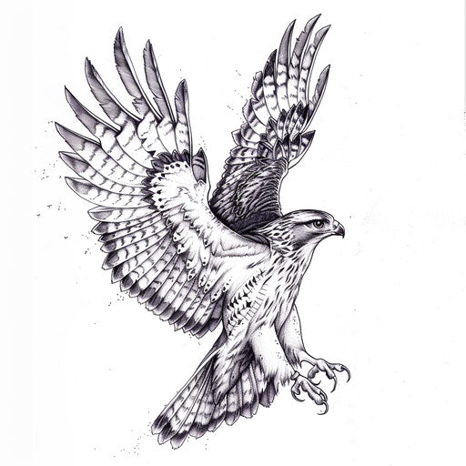 Radiant Hawk Tattoo Design Kit
