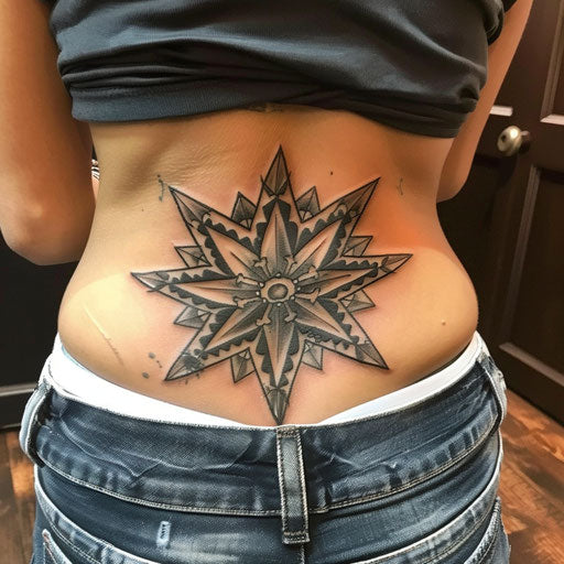 Star lower back tattoo Steve McNiven style