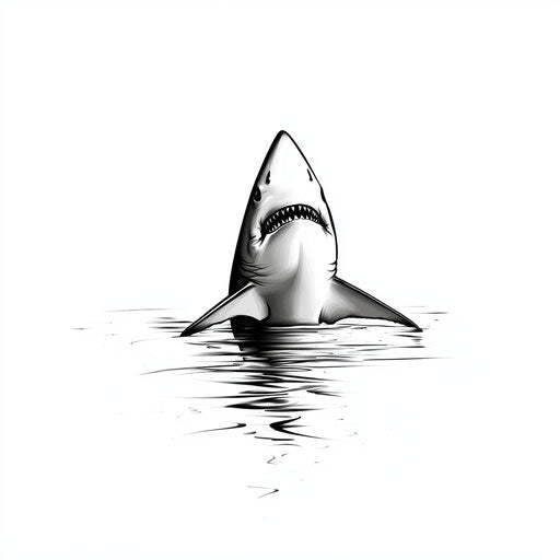 Minimalist shark fin neck tattoo sketch small
