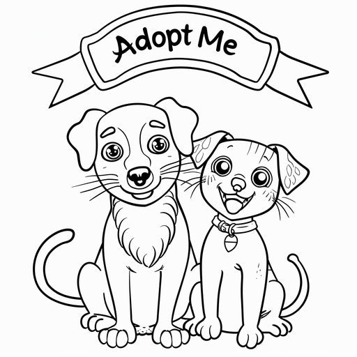 Adopt Me: Dog and Cat Outline