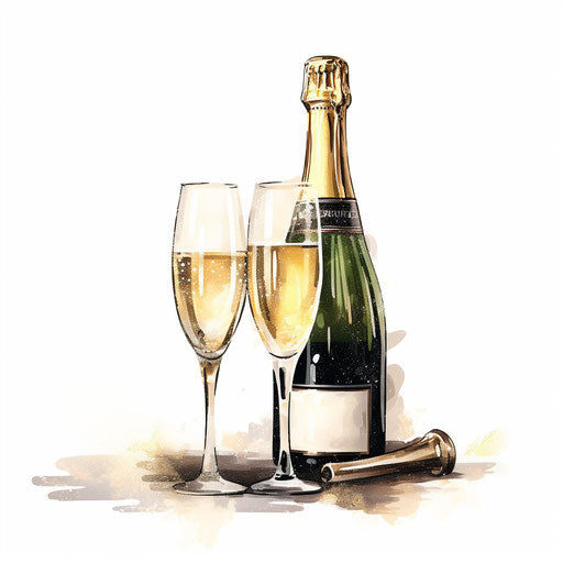 Champagne Art in Chiaroscuro Style