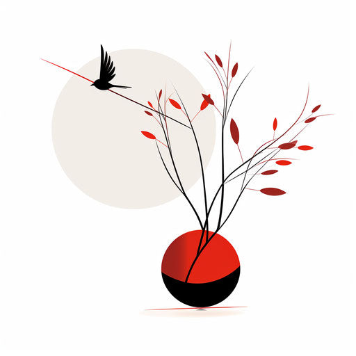 Minimalist market clipart on white background