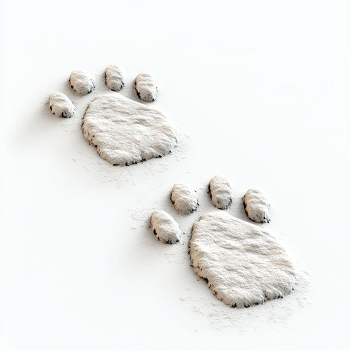 Realistic Easter Bunny Footprints, high resolution, isolated