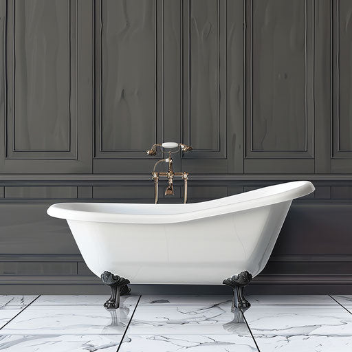 refined elegance and stark realism in realistic bath clipart