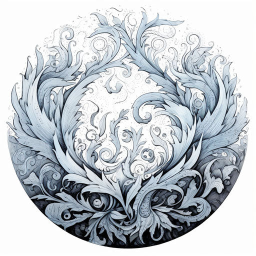 Abstract watercolor floral pattern with supernatural twist