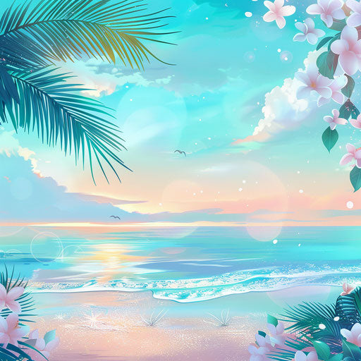 Realistic illustration with flat random background and soft glow