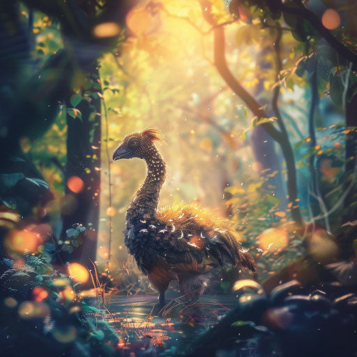 Dodo bird in a magical forest