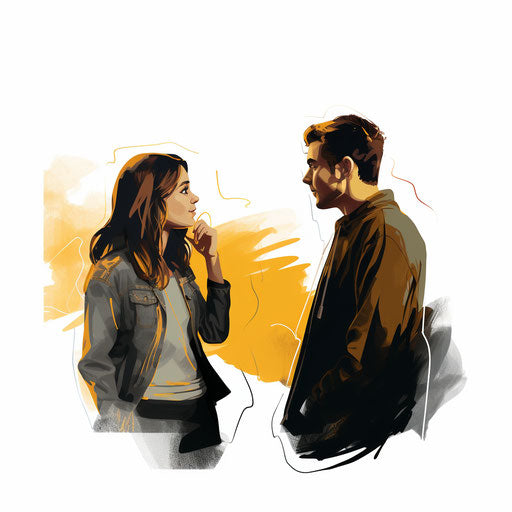 Chiaroscuro Art style clipart on white background