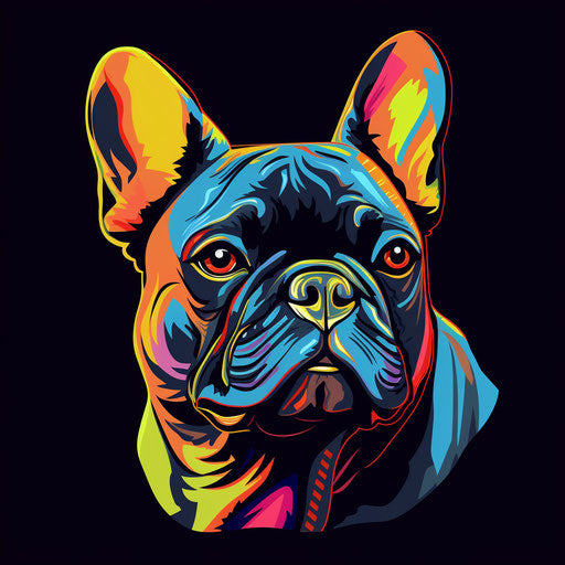 French bulldog head outline in flickr style