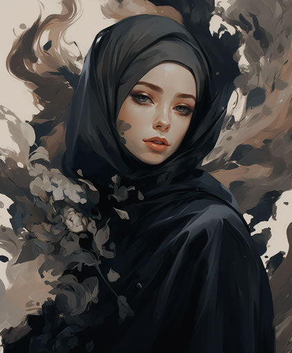 Artistic design hijab for Instagram followers