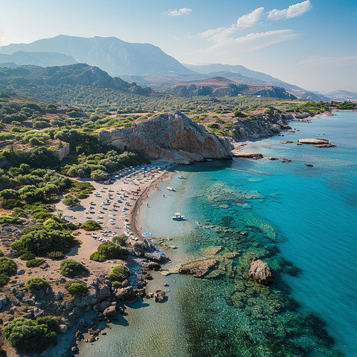 Pristine shore of Pachia Ammo Beach, Crete