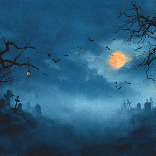 Nighttime Landscape with Halloween Atmosphere