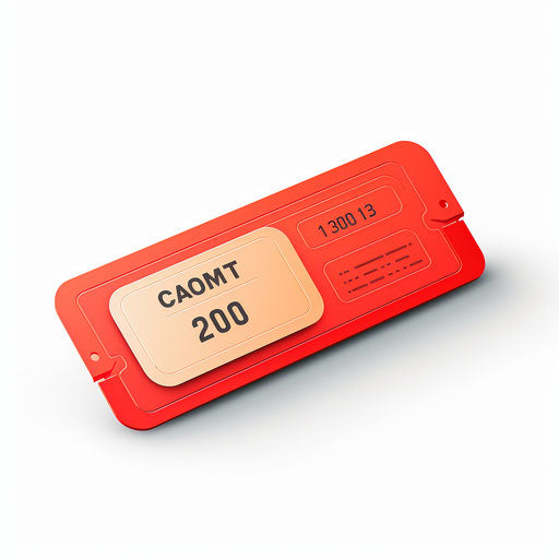 Minimalist ticket clipart on white background