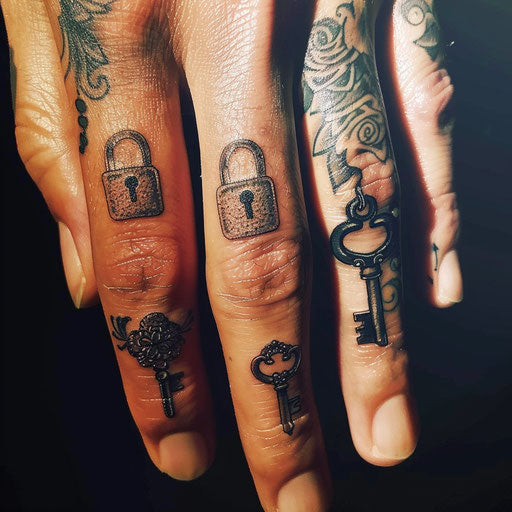 Wedding ring tattoo on finger