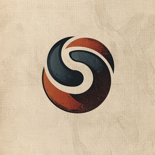 Brand logo design with vintage fonts and retro colors