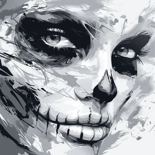 Skull face shaku mask Halloween vector illustration