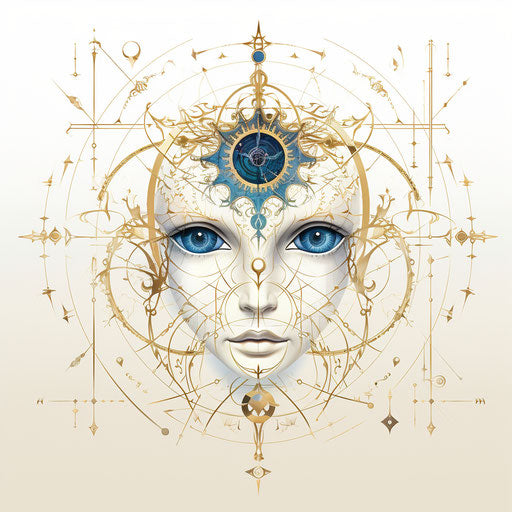 Alchemy symbols of sun, sky and earth