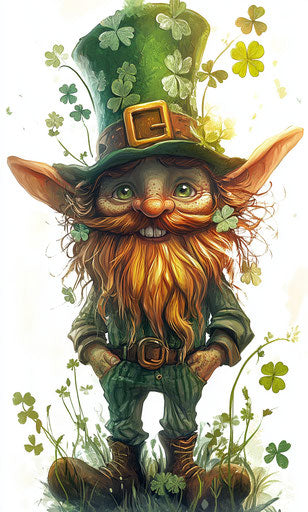 St. Patrick's Day Leprechaun on white background, vector illustration