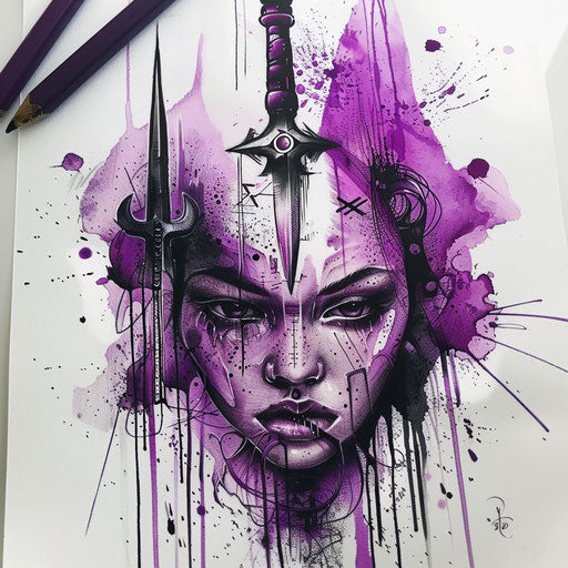 Radiant Violet Tattoo Art Set
