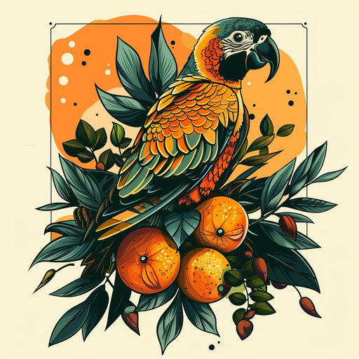 Exotic tattoo sketch of a venomous tropical bird