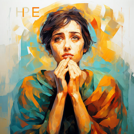 Hope sketch in the style of Oil painting