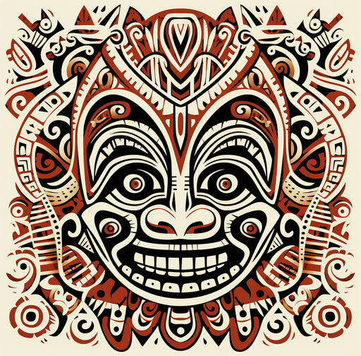Intricate tribal ornamental design in Maori art style