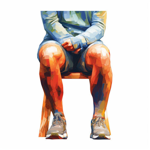 Knee clipart in the style of Oil painting, on a white background