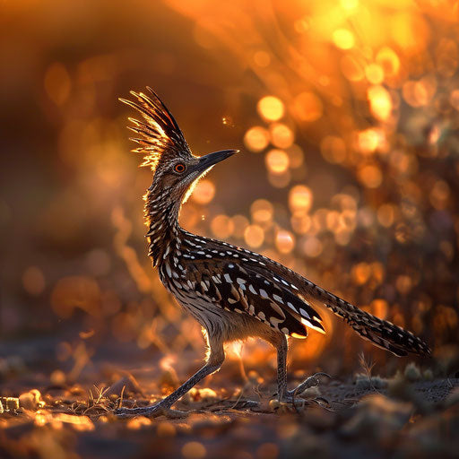 Roadrunner bird displaying natural behavior in the wild