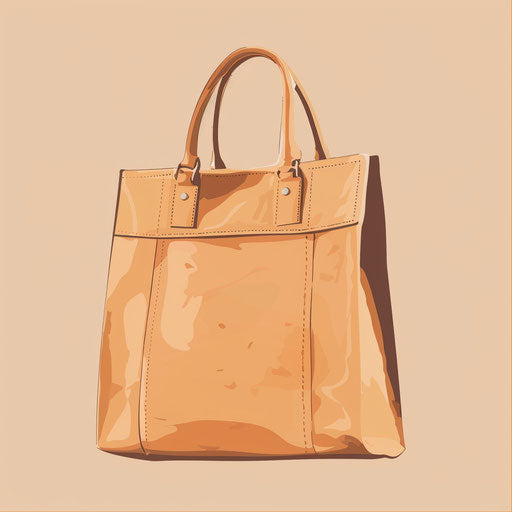 Photo realistic bag clipart with vintage filter and flat background