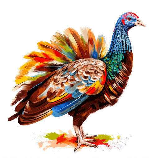 Turkey clipart in the style of Oil painting