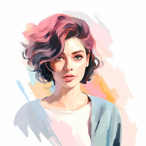 Illustration of person in Pastel Colors Art style