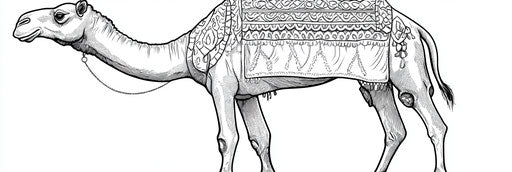 Very simple camel coloring book page 3:1