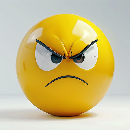 Emoticon face representing anger
