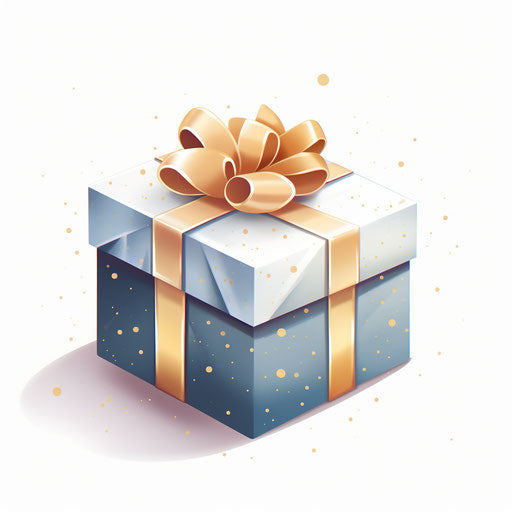 Minimalist style gift clipart on white background