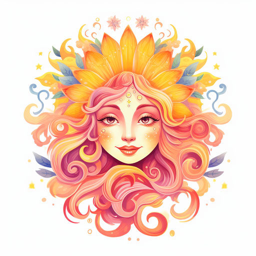 Sunny illustration in the style of pastel colors