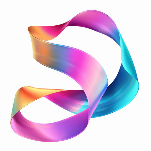 Ribbon clipart in photorealistic style with flat random background