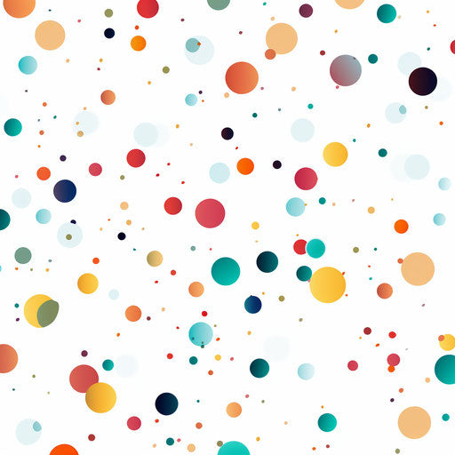 Minimalist style confetti clipart on white background