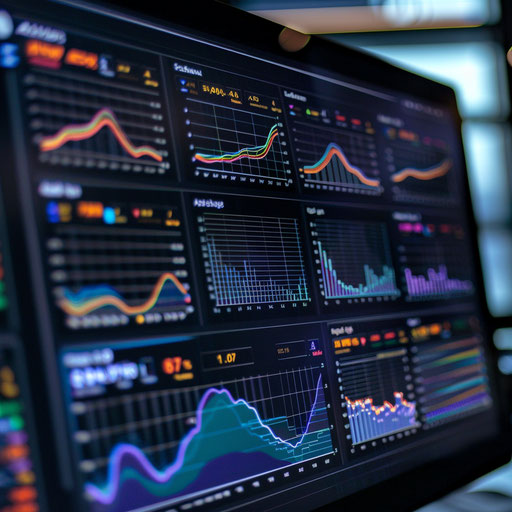 Detailed financial dashboard on a computer screen