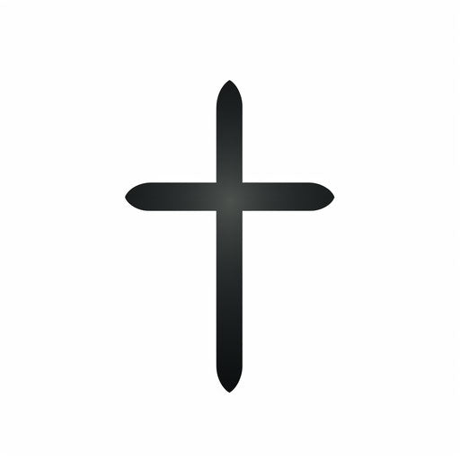 Cross clipart in Minimalist style, on white background