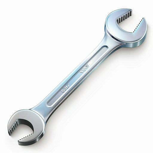 Realistic illustration of a wrench on flat white background