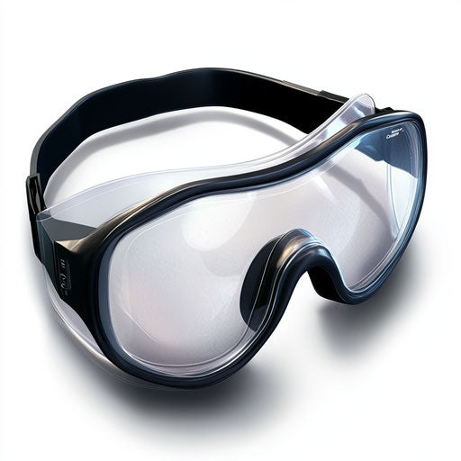 Realistic clipart of safety goggles, high resolution, isolated