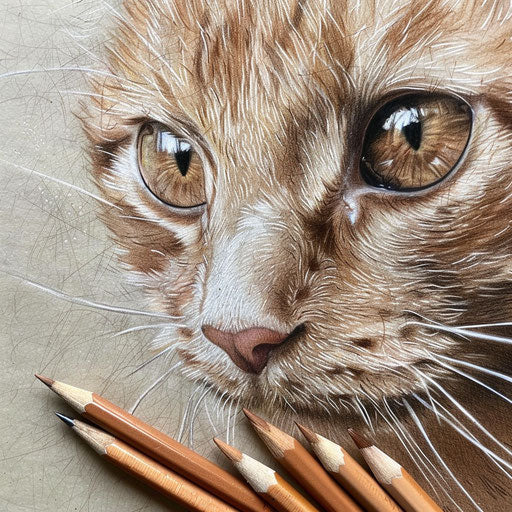 Brown cat drawing