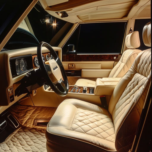 Classic design and modern amenities in a luxurious 1980s Range Rover
