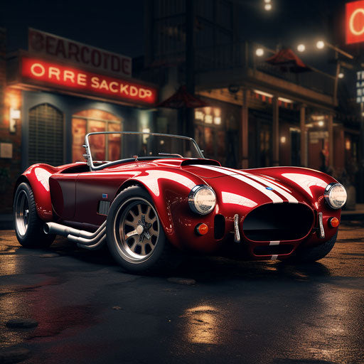 Retro-modified Shelby Cobra AC car