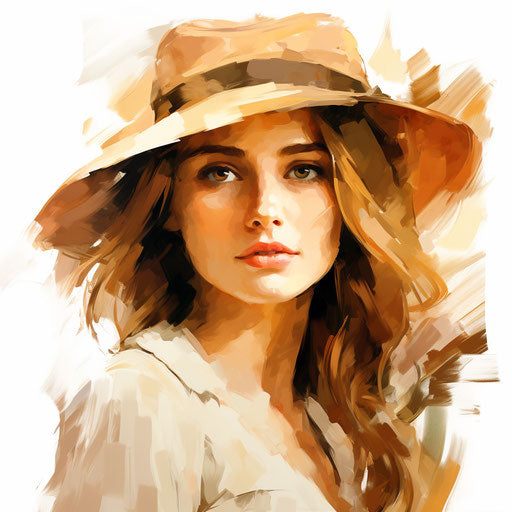 Clipart in the style of Impressionistic Art, on white background