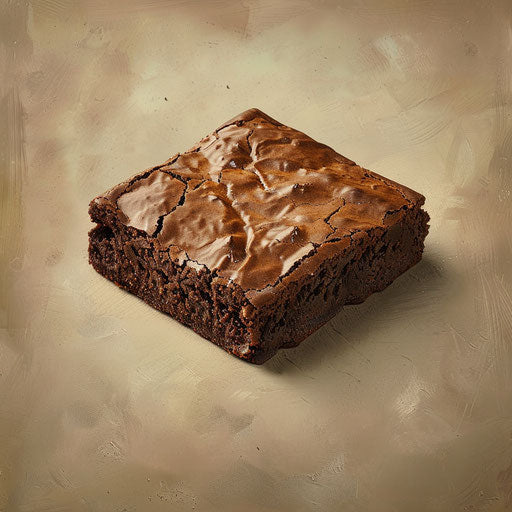 Brownie clipart in photo realistic quality on a flat beige background