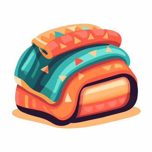 Minimalist blanket on white background