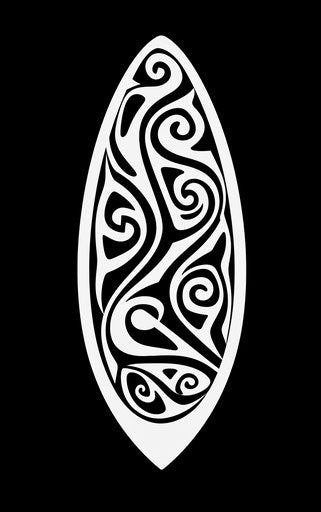 Black and white celtic tattoo on pick stock, prehistoric style